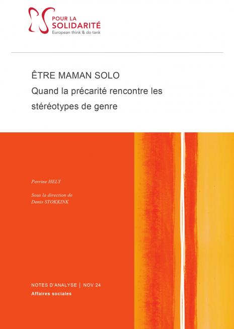 Couverture de la note d'analyse - Être maman solo quand la précarité rencontre les stéréotypes de genre